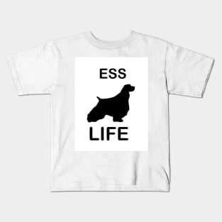 english springer spaniel ess life with silhouette Kids T-Shirt